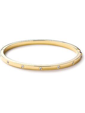 Stylish Bangle Bracelets for Women - 14K Gold Plated & Silver Rhodium Finish